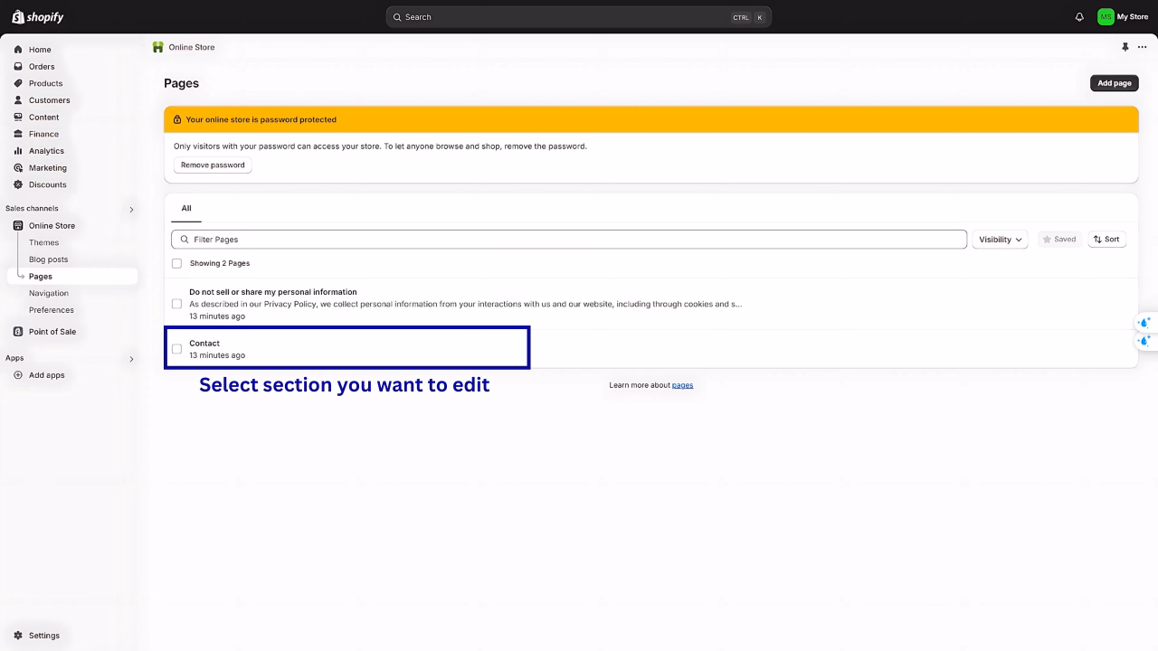 Choose Section